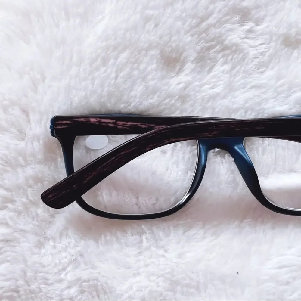 Owen Blue with Dark Wood Reader Glasses - Picture 9 of 11